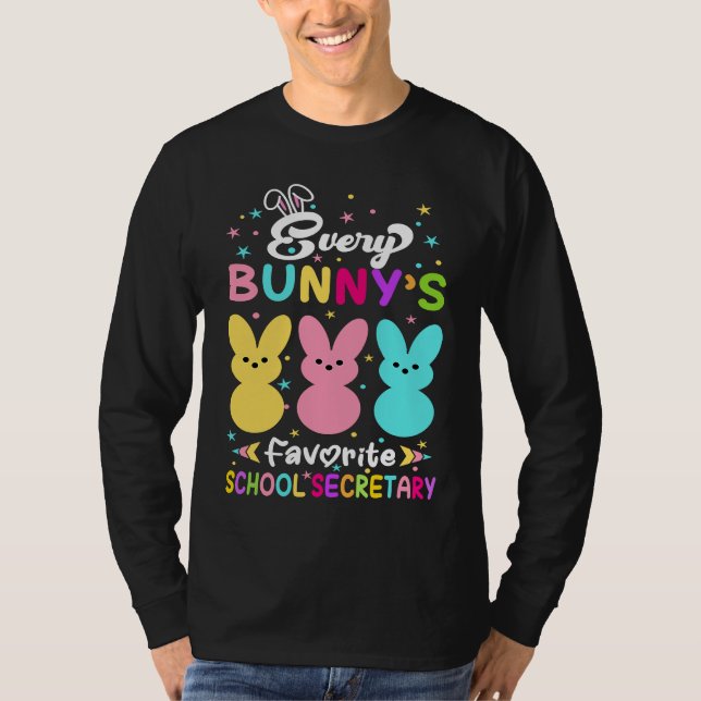 Camiseta Every Bunny's Favorite School Secretary Religious  (Anverso)