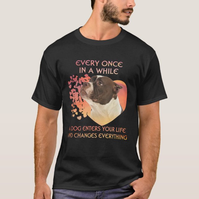 Camiseta Every Once In A While A Dog Enters You Life Americ (Anverso)