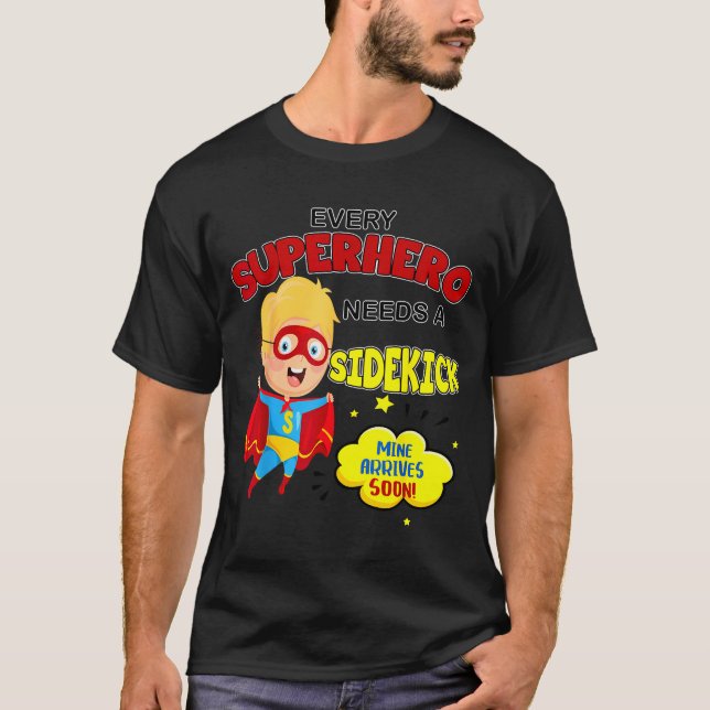 Camiseta Every Superhero Needs A Sidekick New Big Brother  (Anverso)