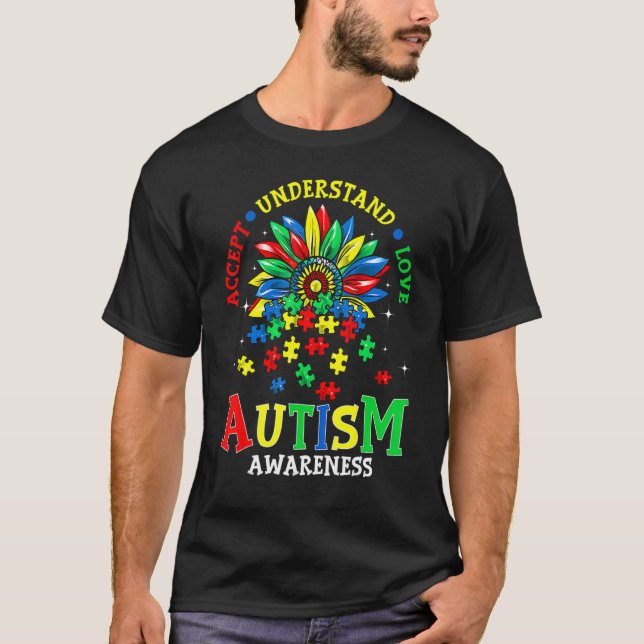 Camiseta Everybody Autism Awareness Accept Understand Love  (Anverso)