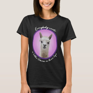 Camiseta Everybody needs a little llama cute fuzzy alpaca v