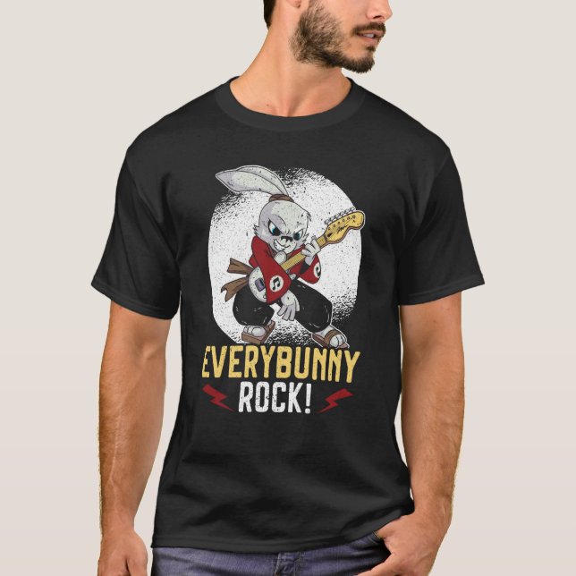 Camiseta Everybunny Rock Rabbit Whisperer Animal Bunny  Roc (Anverso)