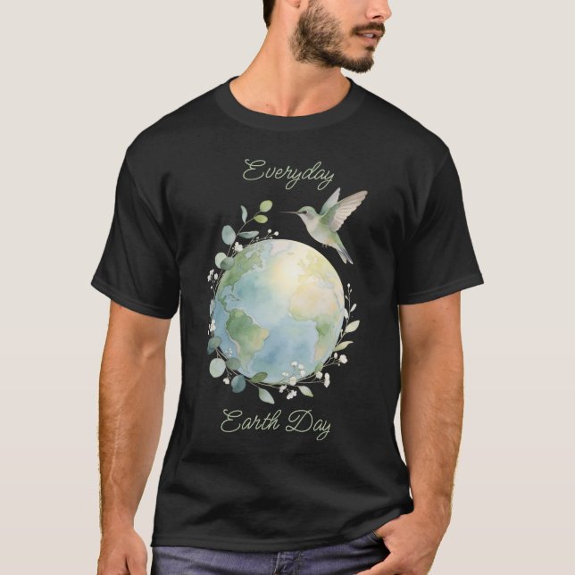 Camiseta Everyday Earth Day Hummingbird Bird (Anverso)