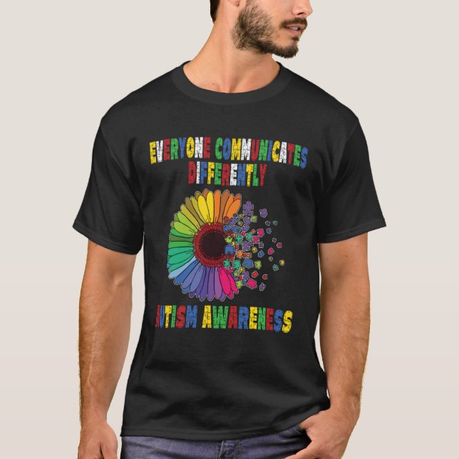 Camiseta Everyone Communicates Differently Autism Special A (Anverso)