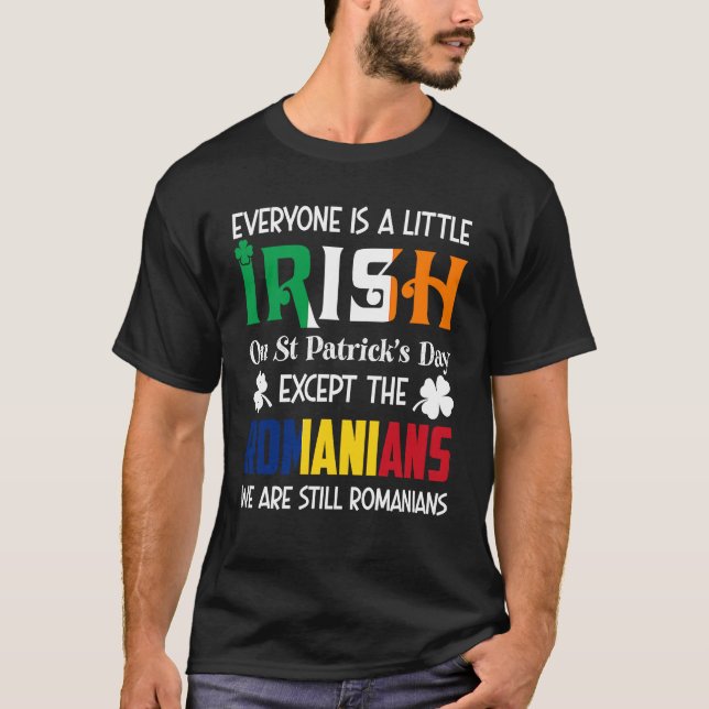 Camiseta Everyone Is A Little Irish On St Patricks Day Roma (Anverso)
