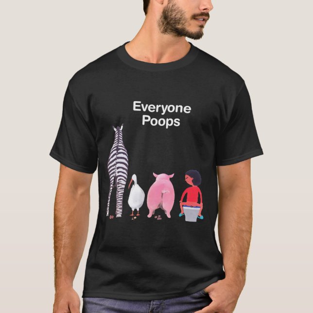 Camiseta Everyone Ops Funny Zebra G Toilet Humor  (Anverso)