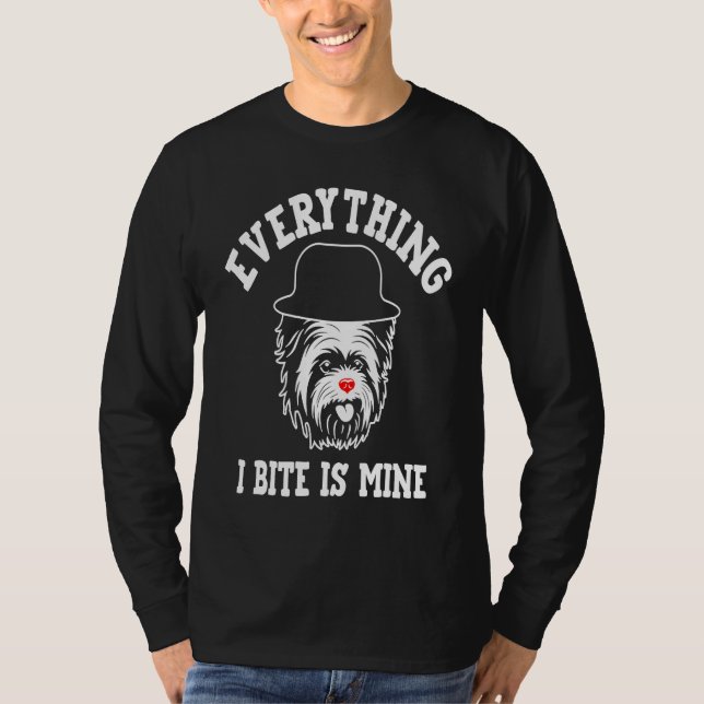 Camiseta Everything I Bite Is Mine Yorkshire Terrier Dog Br (Anverso)