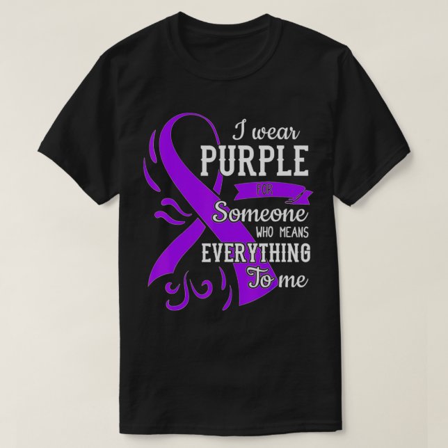 Camiseta Everything To Me Epilepsy Day Purple Ribbon Epilep (Diseño del anverso)