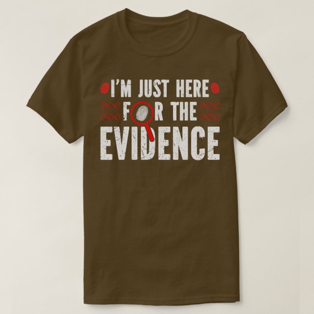 Camiseta Evidencia de criminología forense (Diseño del anverso)