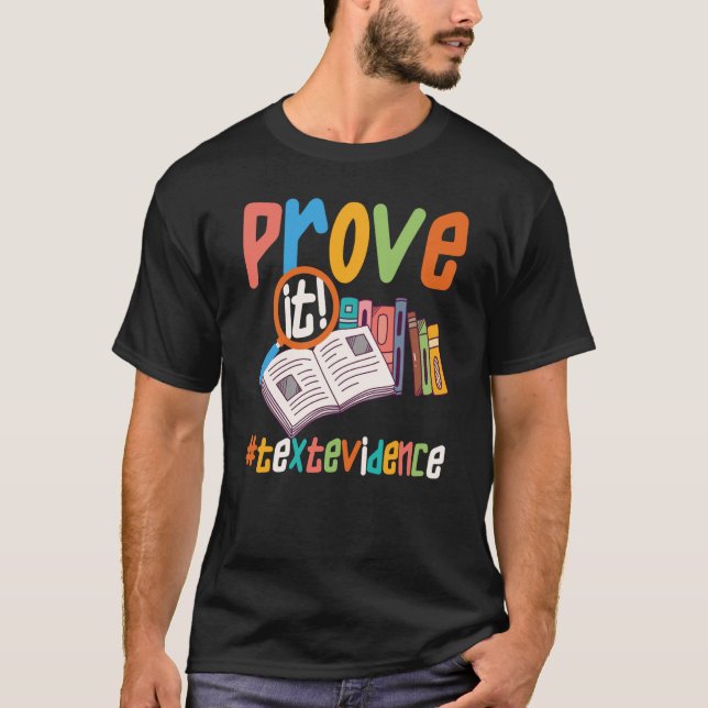 Camiseta Evidencia de texto probada u2013 Profesor 1 (Anverso)