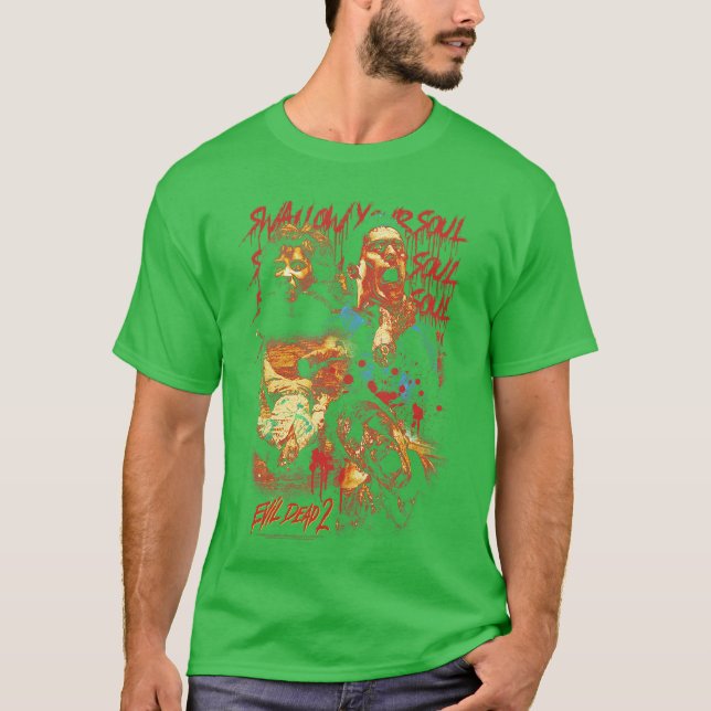 Camiseta Evil Dead 2 Tragar tu alma Collage Película de ter (Anverso)