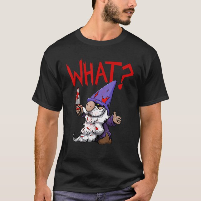 Camiseta Evil Gnome Scary Halloween Women Gnome  (Anverso)