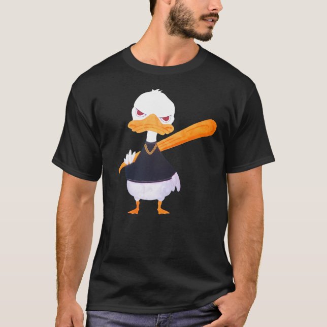 Camiseta Evil Halloween duck with baseball bat (Anverso)