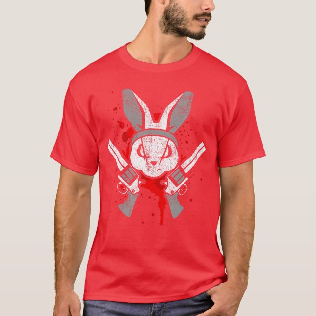 Camiseta Evil Horror Rabbit Funny Rabbit Saying Easter Gift (Anverso)