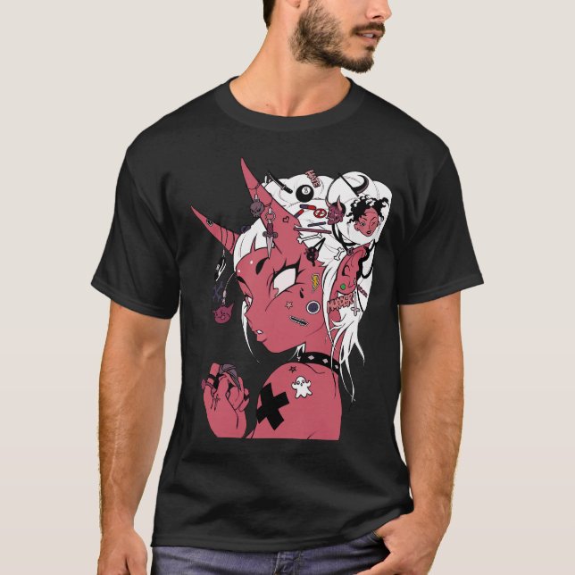 Camiseta Evil Japanese Girl Urban Modern Style  (Anverso)