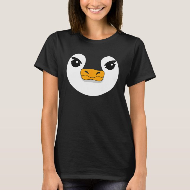Camiseta Evil Penguin Face Halloween Costume  Penguin (Anverso)