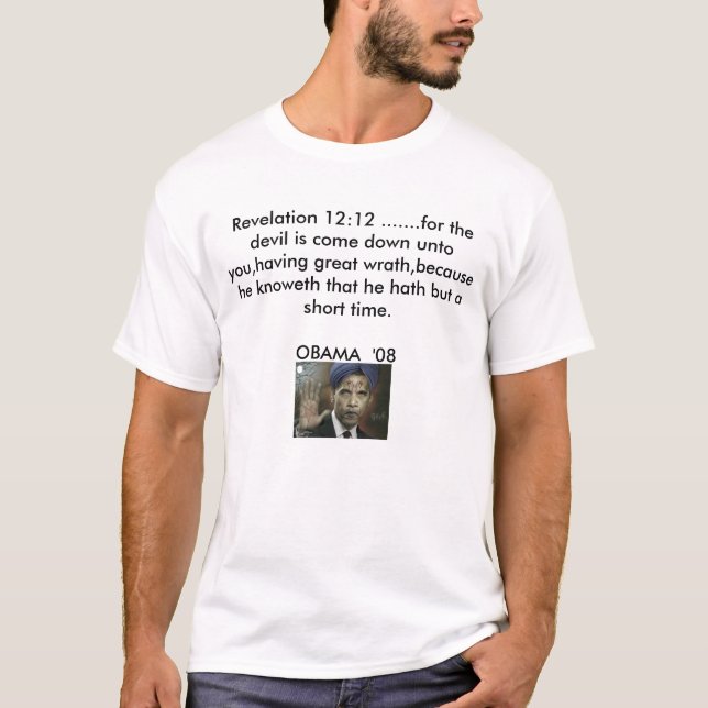 Camiseta evilobama, 12:12 de la revelación ....... para el (Anverso)