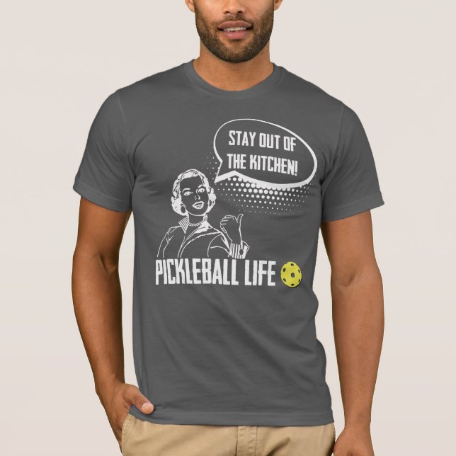 Camiseta Evita el humor gracioso de la pelota de pollo (Anverso)