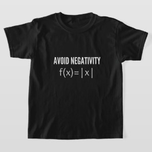 Camiseta evitar ecuación matemática de negatividad