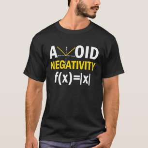 Camiseta Evitar ecuaciones de matemáticas negativas