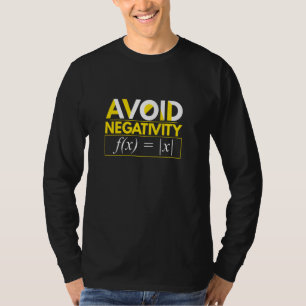 Camiseta Evitar la negatividad matemática ecuación matemáti