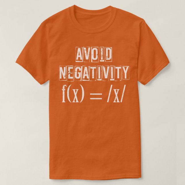Camiseta Evitar matemáticas negativas (Diseño del anverso)