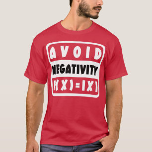 Camiseta Evitar negatividad matemática divertida 1