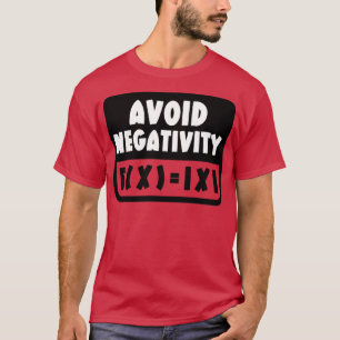 Camiseta Evitar negatividad matemática divertida 6