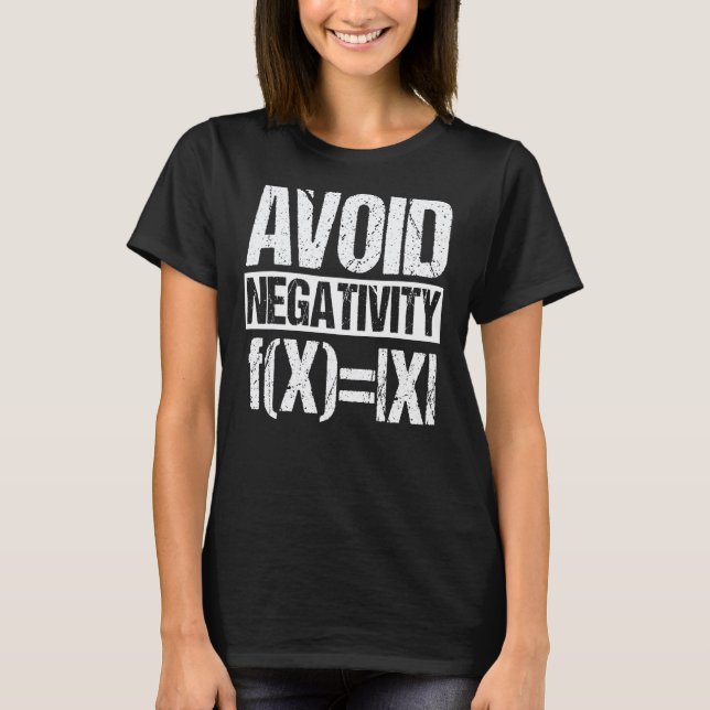 Camiseta Evitar negatividad Matemáticas Profesores de matem (Anverso)