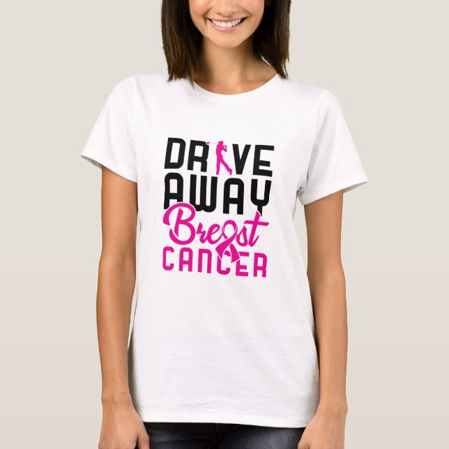Camiseta Evite el cáncer de mama Golfing Golf Golfer (Anverso)