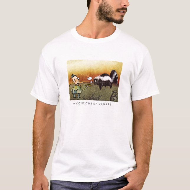 Camiseta Evite los cigarros baratos (Anverso)