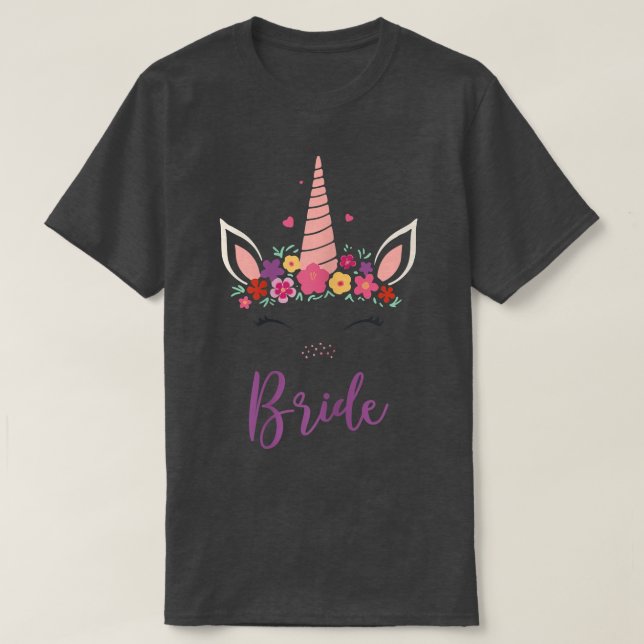 Camiseta EVJF bride to be unicorn  (Diseño del anverso)