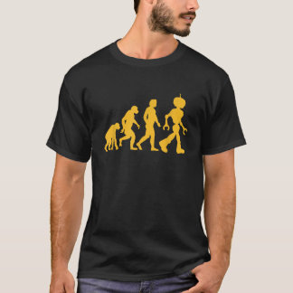 Camiseta Evolución a la ciencia divertida de Robot Nerd Grá