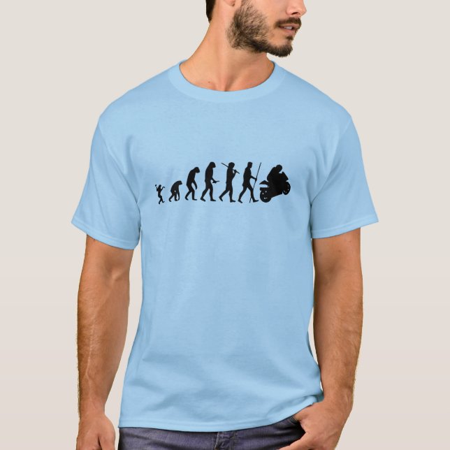 Camiseta Evolución a la motocicleta (Anverso)