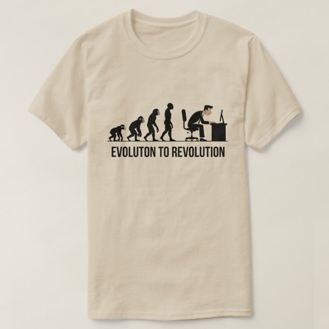 CAMISETA EVOLUCIÓN A LA REVOLUCIÓN (Diseño del anverso)