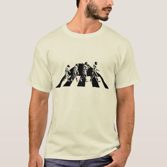 Camiseta Evolución - Abey Road Parody T-Shirt (Anverso)