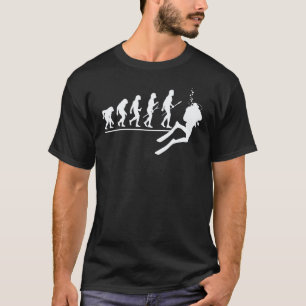 Camiseta Evolución Asombrosa Del Hombre Buzo Evolución Buce