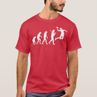 Camiseta Evolución Balonmano Salto del jugador de mano arro