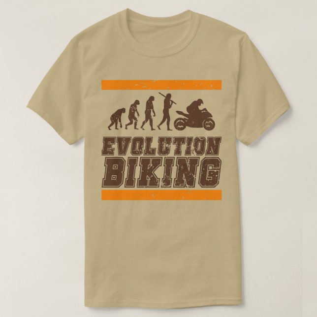 Camiseta Evolución Ciclismo Motocicleta Velocidad de la cal (Diseño del anverso)