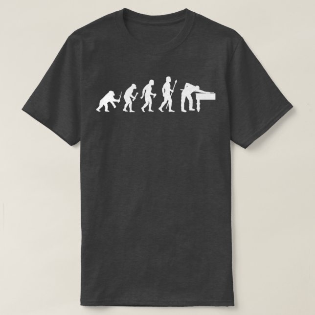 Camiseta Evolución De 8 Ball Funny Billiards (Diseño del anverso)