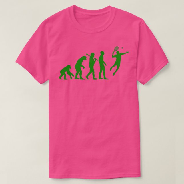 Camiseta Evolución de barro Badmiton Jugador de bádminton T (Diseño del anverso)