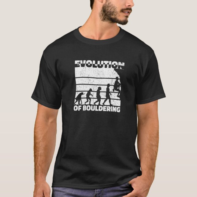Camiseta Evolución De Bouldering Bouldering Rock Climber Hi (Anverso)