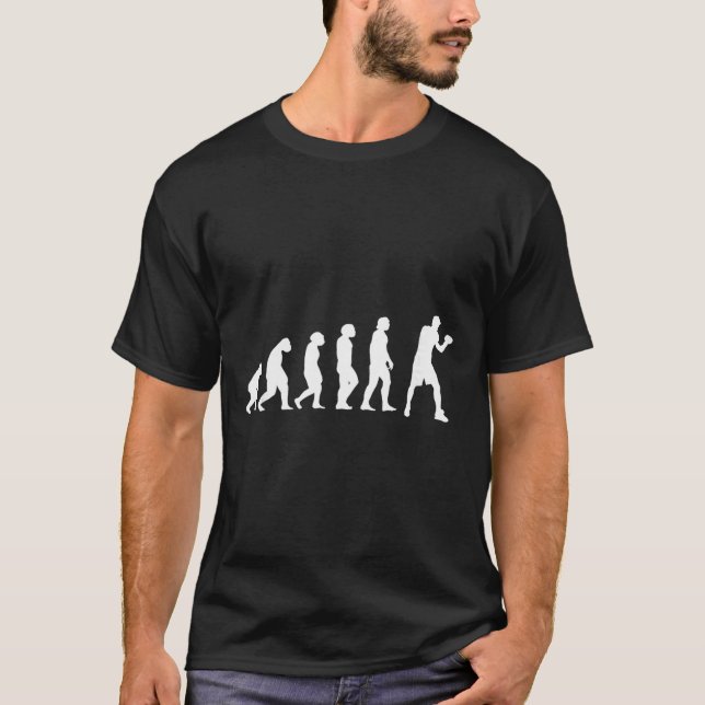 Camiseta Evolución de Boxeo Kickboxing Boxeo Lucha Boxeador (Anverso)