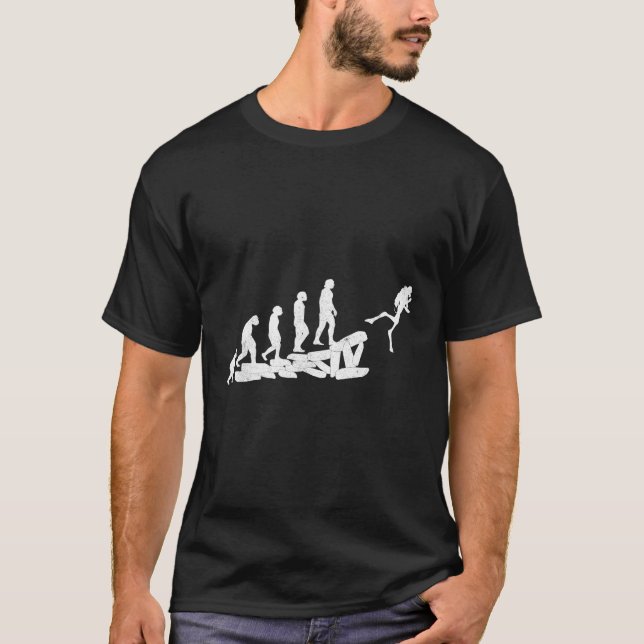 Camiseta Evolución de buceo Scuba Bucear Buceador Scuba (Anverso)