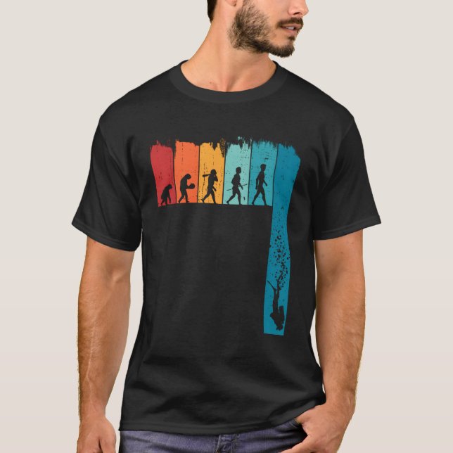 Camiseta Evolución de buceo Scuba Bucear Buceo Comercial (Anverso)
