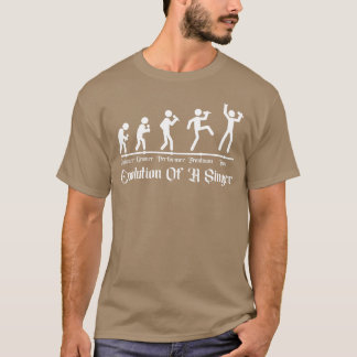 Camiseta Evolución de cantante de rock divertida figura de 