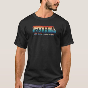 Camiseta Evolución de escalada de montaña de repetición de 