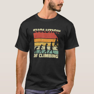 Camiseta Evolución de escalada en roca Bouldering Escalador