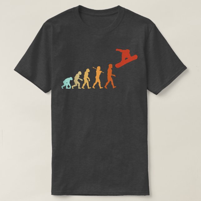Camiseta Evolución de estilo libre Snowboarding (Diseño del anverso)
