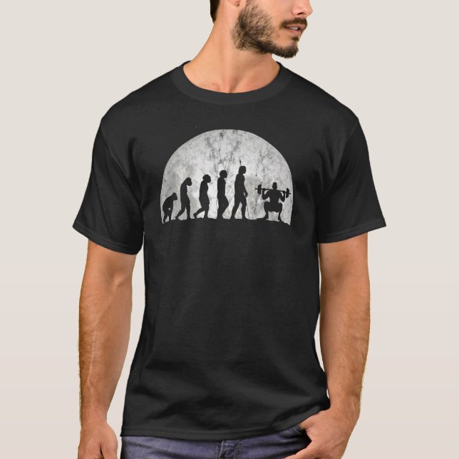 Camiseta Evolución De Evolución De Levantamiento De Peso De (Anverso)